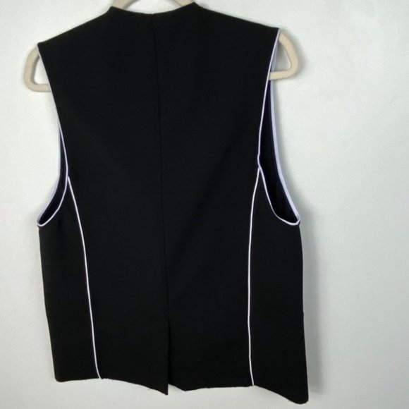 Helmut Lang Pierce Buttoned Origami Vest Black Size Medium Minimalist Drape Wool - Picture 12 of 12